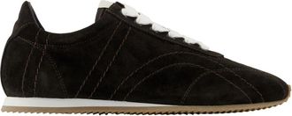 Toteme Flex Suede Sneakers - Dames - Sneakers - Zwart - 36 EU - Leer - Schoenen