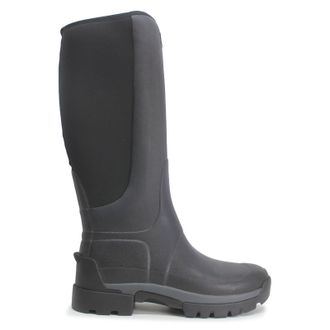 Hunter Field Balmoral Hybrid Tall Synthetic Textile Mens Calf Length Boots - Black - Size:UK 10