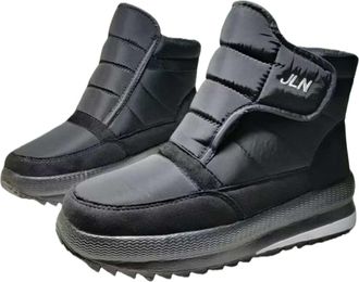 Generic Winter womens boots, warm mens snow boots, waterproof womens cotton shoes, thickened suede mens and womens shoes (Black, Shoe Size, Adult, Women, 6.5,