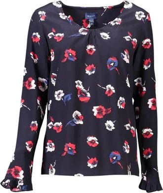 GANT Elegante trui met V-hals - Dames - Blouses - Veelkleurig - XS - Overhemden