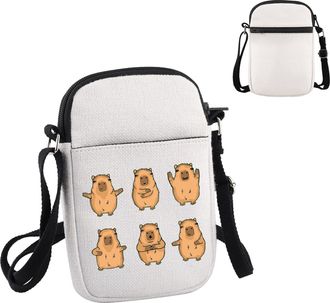 Generic PYOUL Capybara Lover Gift Cute Capybara Gesture Crossbody Bag Capybara Design Travel Bag Zoo Animal Lover Gift (Capybara Gesture CB)