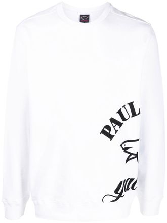 Paul & Shark logo-print detail sweatshirt - men - Cotton - XXXXL - White