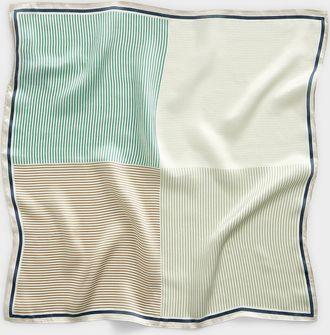 Fransa Womens Pure silk striped scarf