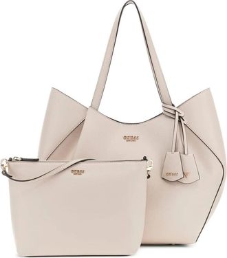 Guess Licht Taupe Schoudertas Noelle Vriendin - Dames - Schoudertassen - Bruin - ONE Size - Tassen