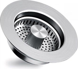 No Brand Tap&oacute;n De Desag&uuml;e Emergente Para Lavabo, Tap&oacute;n De Fregadero, Colador De Desag&uuml;e De Acero Inoxidable 304 Para Orificios De Fregadero De 72-87 Mm, Profun