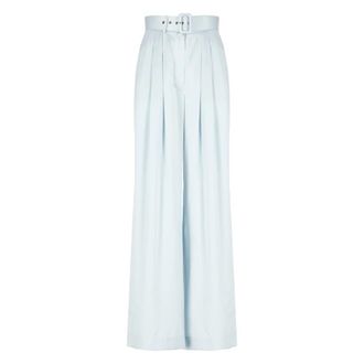 Zimmermann Lichtblauwe broek met riem - Dames - Wijde Broeken - Blauw - L - Broeken