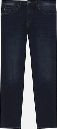 HUGO BOSS Mens Hugo Boss Mens Dark Blue Onyx Slim Tapered Fit Denim Jeans - Black - Size: 30/32/32