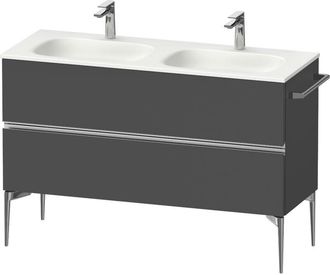 Duravit Duravit - Sivida Mueble Bajo Lavabo, 2 Cajones, Tirador Cromado