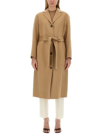 Theory Belted Wool and Cashmere Blend Coat
