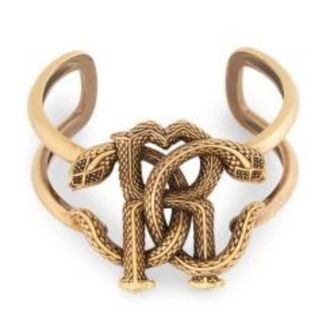 Roberto Cavalli RC Double Snake Brass Bracelet, Size S