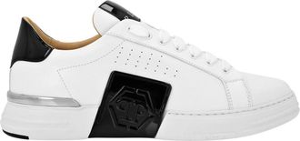 Philipp Plein Phantom Kick$ Lo-Top Sneakers - unisex - Sneakers - Wit - 39 EU - Leer - Schoenen