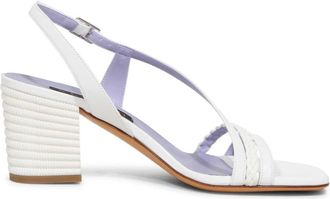 Albano Mode Sandaal Gemaakt in Itali&euml; - Dames - Sandalen met hakken - Wit - 40 EU - Schoenen