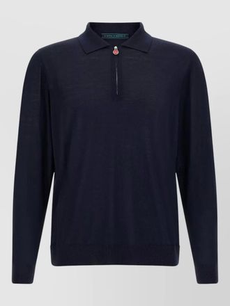 Kiton wool regular-fit long-sleeve polo jumper