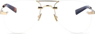 Saint Laurent Eyewear Occhiali ovali - Oro