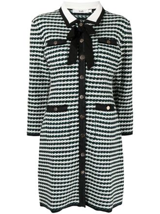 B+ab patterned pussy-bow tie dress - women - Viscose/Polyester/Polyamide - S - Multicolour