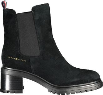 Tommy Hilfiger Black Leather Women Womens Boot