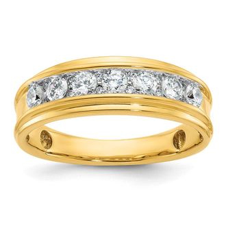 Diamond2Deal 14k Yellow Gold Lab Grown Diamond Wedding Band Ring 0.87Ct Clarity- VS Color- G-H
