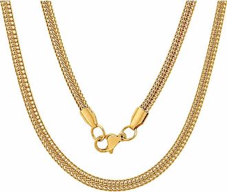 Steeltime Mens 18k Gold Plated Wheat Link Chain Necklace at Nordstrom Rack, Size 30