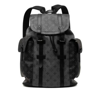 Louis Vuitton Black Gray Pvc Leather Backpack (Pre-Owned)