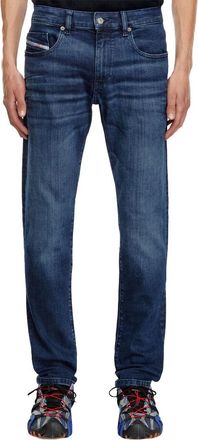Diesel katoenen Diesel broek donkerblauw D-Strukt slim fit