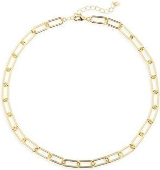 Argento Vivo Oval Paperclip Chain Necklace in Gold at Nordstrom Rack