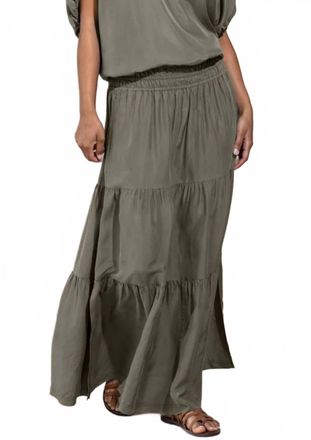 Go Silk Go Lastic Skirt In Fatigue