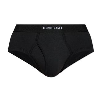 Tom Ford Briefs met Logo - Heren - Onderbroek - Zwart - M - Katoen - Ondergoed
