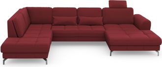 Sit&more Wohnlandschaft »Bendigo U-Form« inklusive Sitztiefenverstellung, Bodenfreiheit 12 cm, in 2 Fussfarben