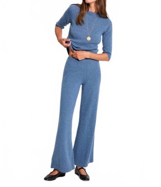 Suzie Kondi Zephyra Cashmere Pants In Denim