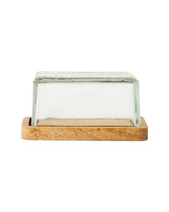 Bella Maison Mist Glass Butter Dish
