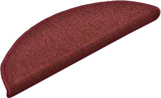 vidaXL Stair Mats 15 pcs 56x17x3 cm Bordeaux Half Round vidaXL