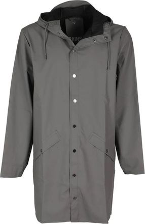 Rains Stijlvolle Regenjas voor Vrouwen - Heren - Parka Jassen - Grijs - S - Polyester - Jassen