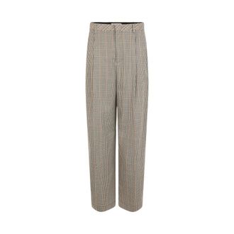 Iceberg Broek van viscose met ruitpatroon - Dames - Broeken - Veelkleurig - Maat: 2XS Viscose