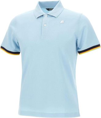 K-Way Tops, Heren, Blauw, M, Katoen, Vincent Pique Slim