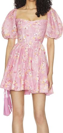 Bardot Kiah Corset Mini Dress In Pink Gardn