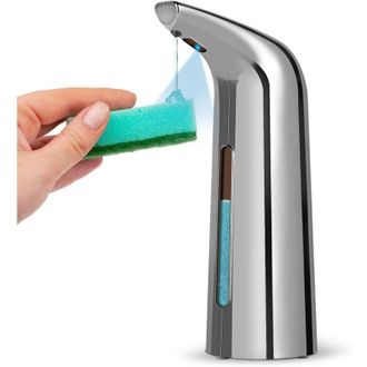 OEM Dispensador Autom&aacute;tico De Jab&oacute;n Con Sensor, Resistente Al Agua, Sin Contacto, Por Infrarrojos, Para Ba&ntilde;o, Cocina, Hotel Y Restaurante - Plateado - Cre
