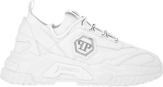 Philipp Plein Predator Low-Top Sneakers - unisex - Sneakers - Wit - 39 EU - Leer - Schoenen