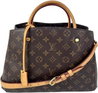 Louis Vuitton Borsa a spalla Montaigne MM Monogram Pre-owned - - Pre-owned - Donna - Marrone - ONE SIZE