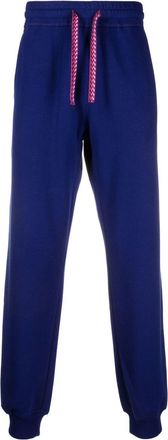 Lanvin drawstring-waistband detail track pants - men - Cotton/Polyester - L - Blue