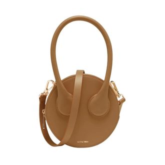 AZ FACTORY AZ Factory, Tassen, Dames, Bruin, ONE Size, Leer, Round Cake Tote