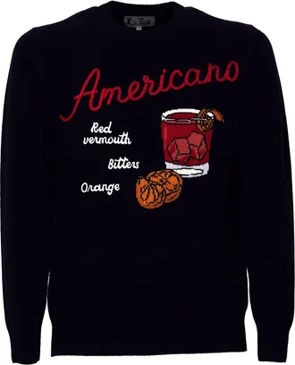 MC2 Saint Barth Graphic Embellished Long-Sleeve Crew Neck Sweater