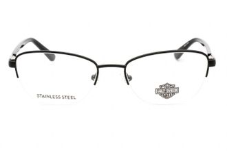 Harley-Davidson HD0550 Cat Eye Metal Frame Eyeglasses - Black