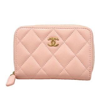 Chanel Pink Grained Calfskin Coin Purse/Coin Case (Pre-Owned)