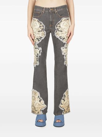 Guess Co Jeans svasati con stampa - Grigio