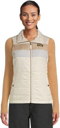 L.L.Bean Mountain Classic Puffer Vest Color-Block Womens Clothing Shore/Paperwhite : XXS, Polyester