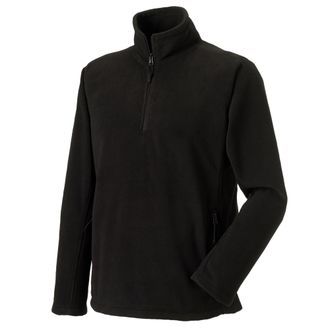 Russell Athletic Russell Heren Quarter Zip Fleece Top (Zwart)