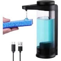 OEM Dispensador Autom&aacute;tico De Jab&oacute;n L&iacute;quido Recargable Sin Contacto De 500 Ml Con Soporte De Pared, Negro - Crezuo