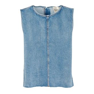 MY ESSENTIAL WARDROBE Top lavato retro blu chiaro - - Tops - Donna - Blu - M
