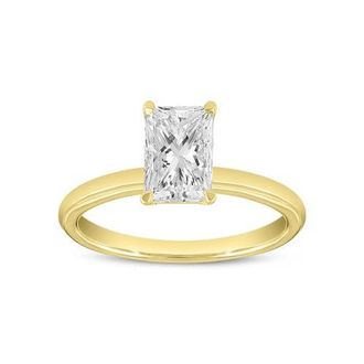 LuvMyJewelry Dora 14K Gold Radiant Cut Lab Grown Solitaire Diamond Ring - 1.5 Ct in 14K Yellow Gold at Nordstrom, Size 7.5