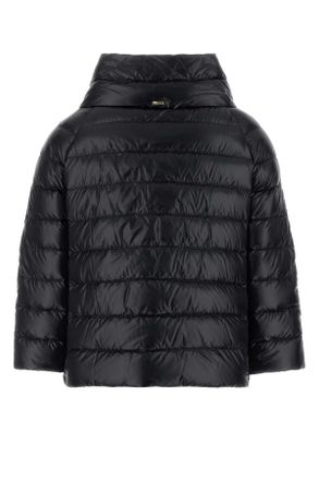 Herno Womens Black Nylon Down Jacket Nero Piumini